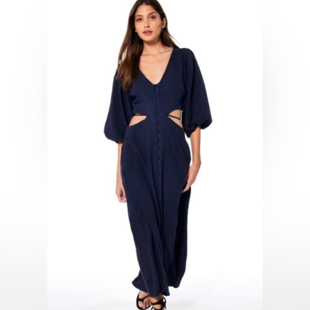 NWT Young Fabulous & Broke Linen
Blend High Tea Dress in Navy Size XS